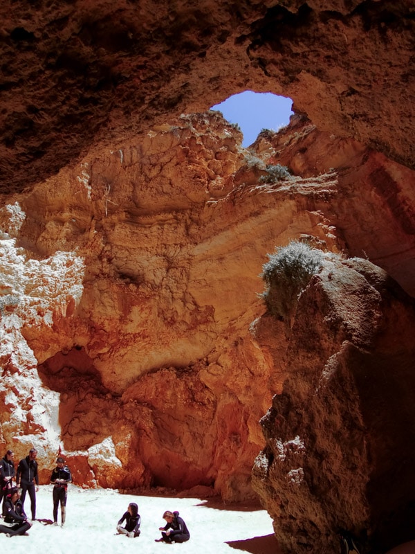 Inside a sea-cave near Alvor
