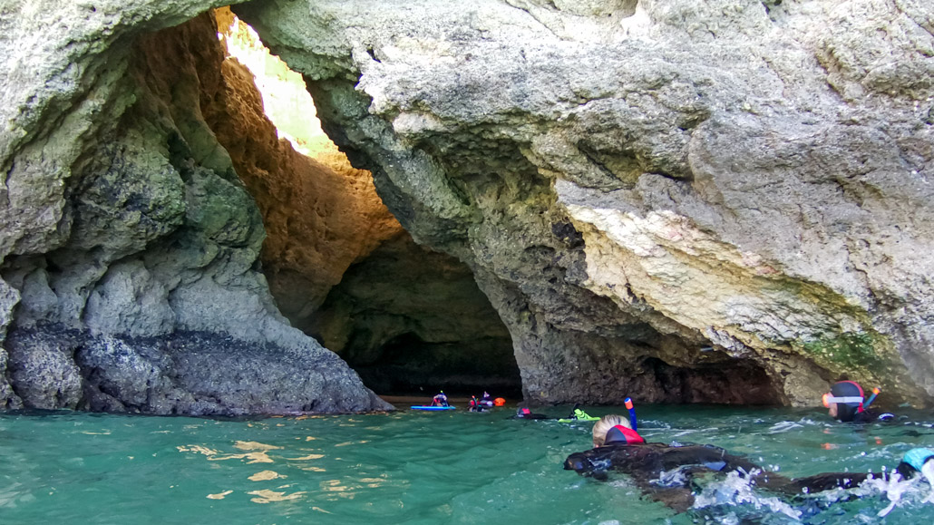 Inside of a sea-cave in Alvor